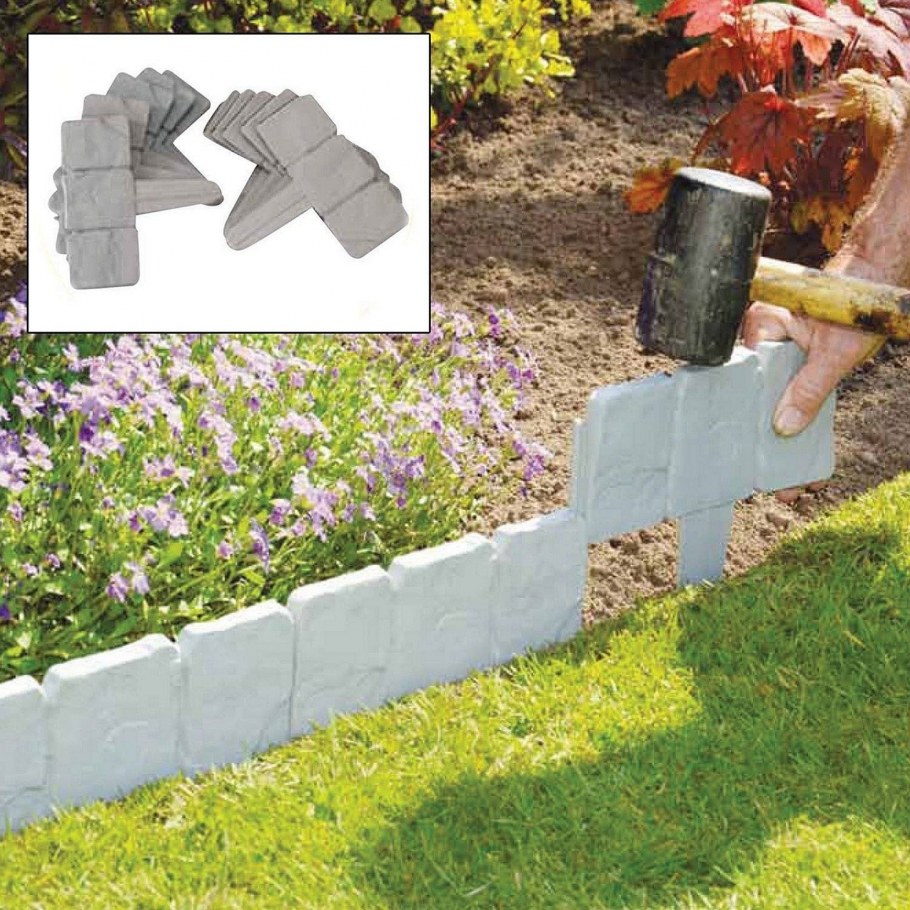 Бордюр садовый круглый бетонный