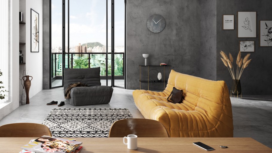 Диван француз в интерьере