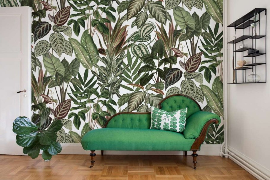 Affresco тропические листья