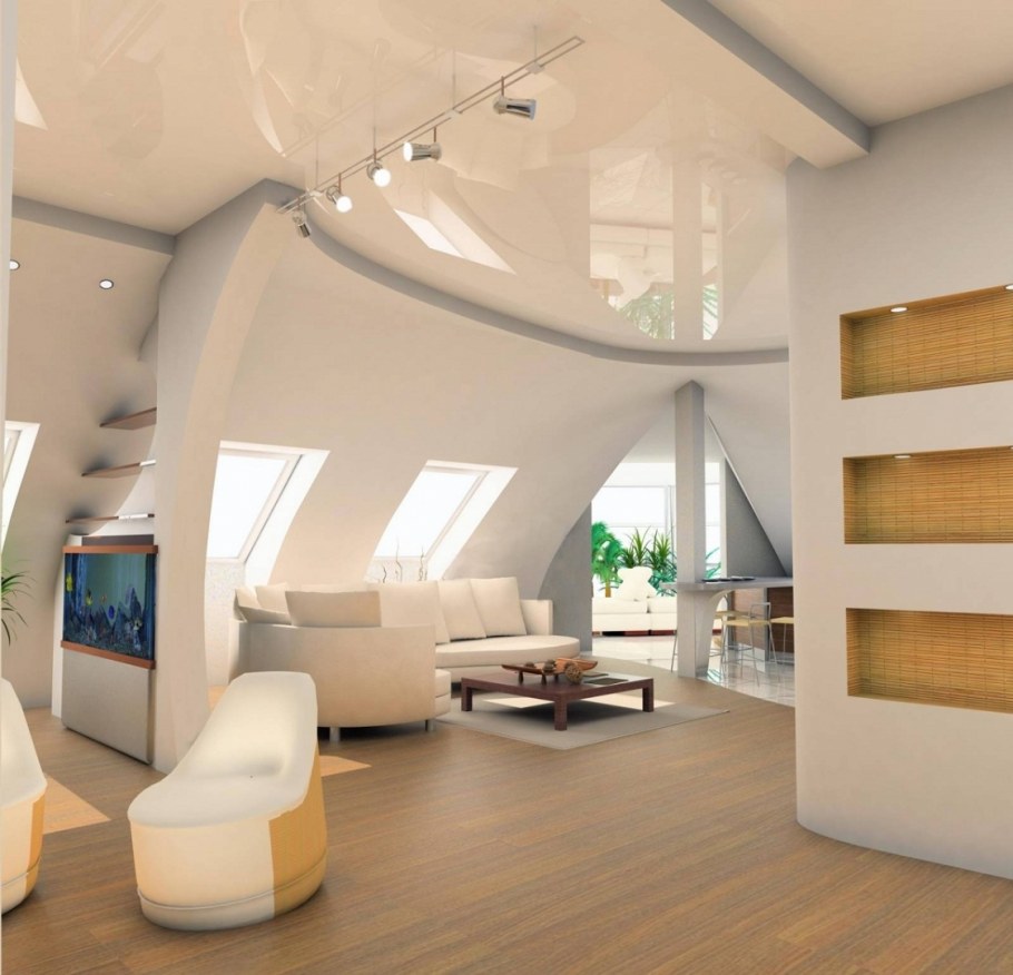 Подвесной потолок на мансарде