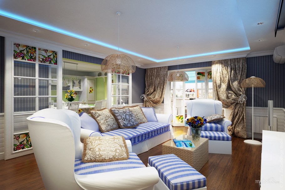 Кантри стиль в интерьере однокомнатной квартиры