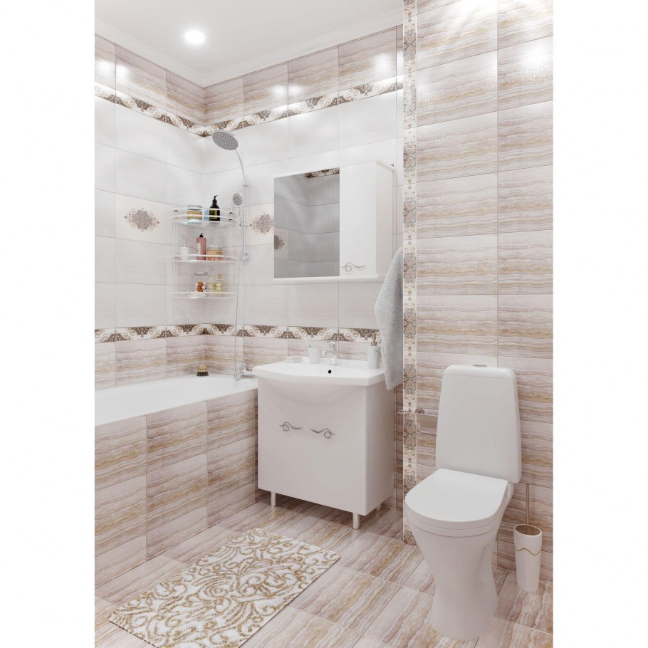 Плитка настенная «Монте-Карло» 25х35 см 1.58 м2 цвет бежевый