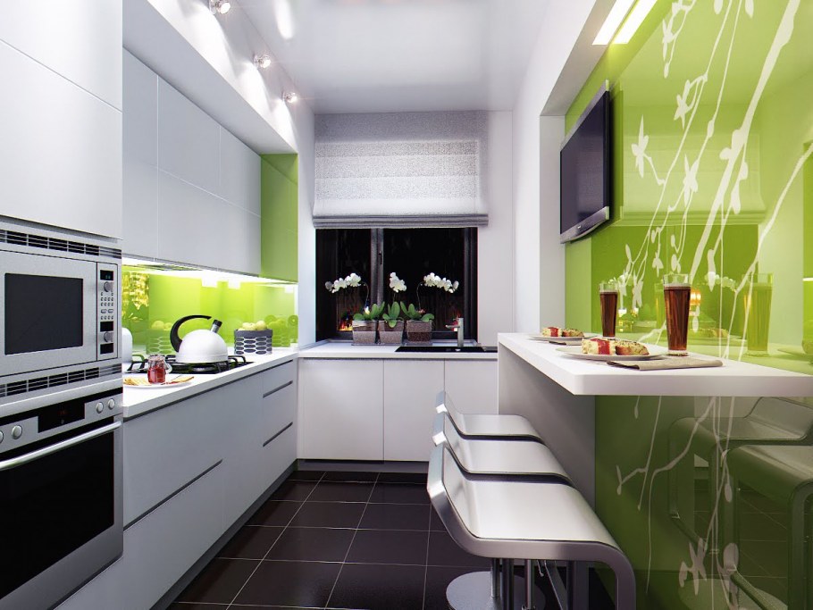 Кухни 9кв м стиль хайтек