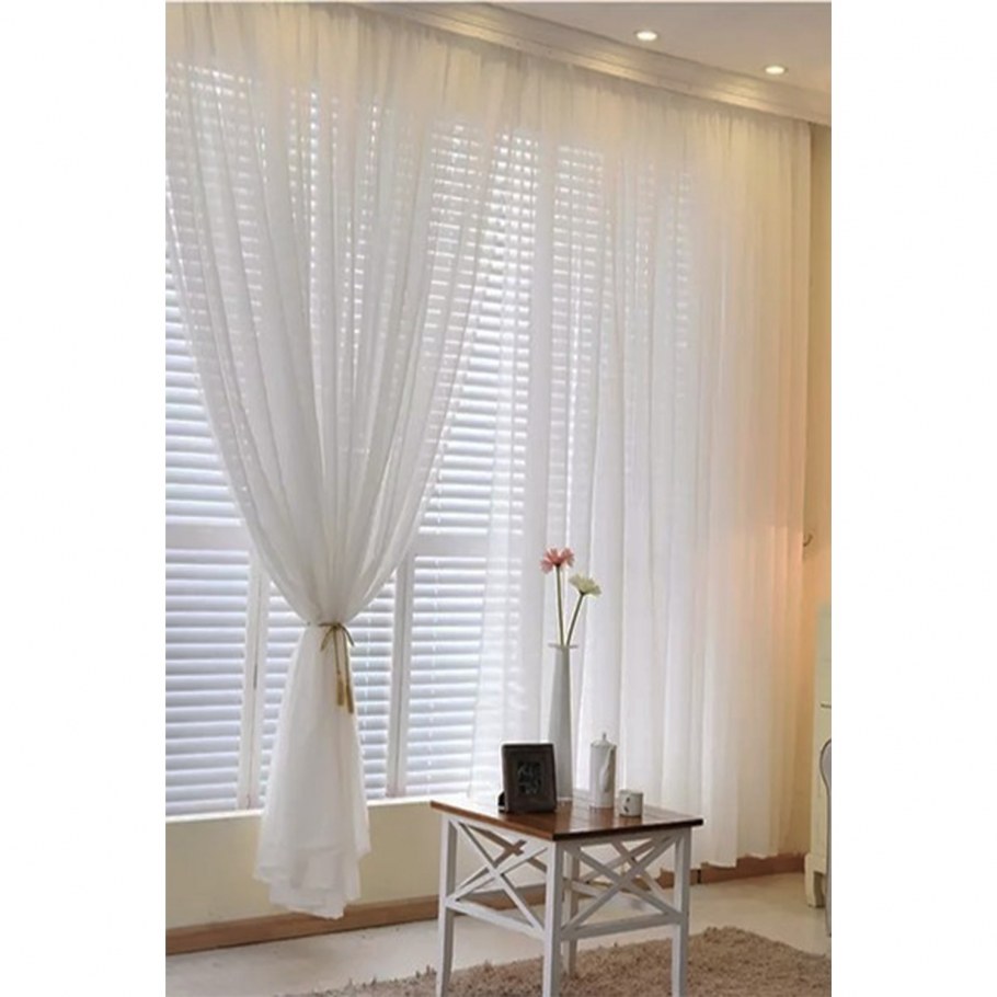 Лилиана гардины, 2 шт., белый, цветок, 145x300 см