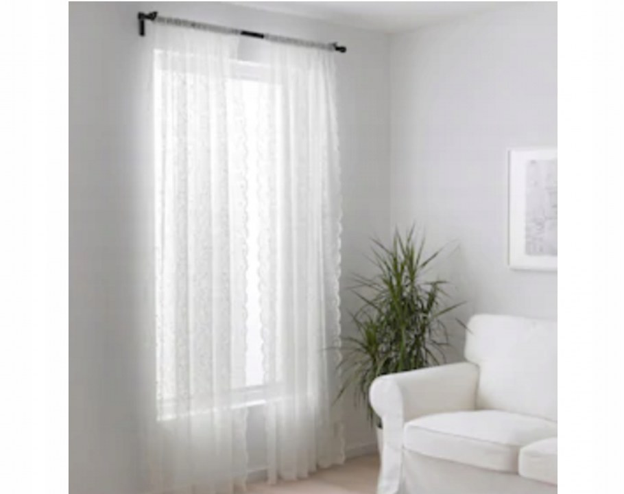 Белая тюль в интерьере
