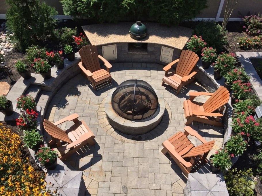 Площадка для кострища на даче