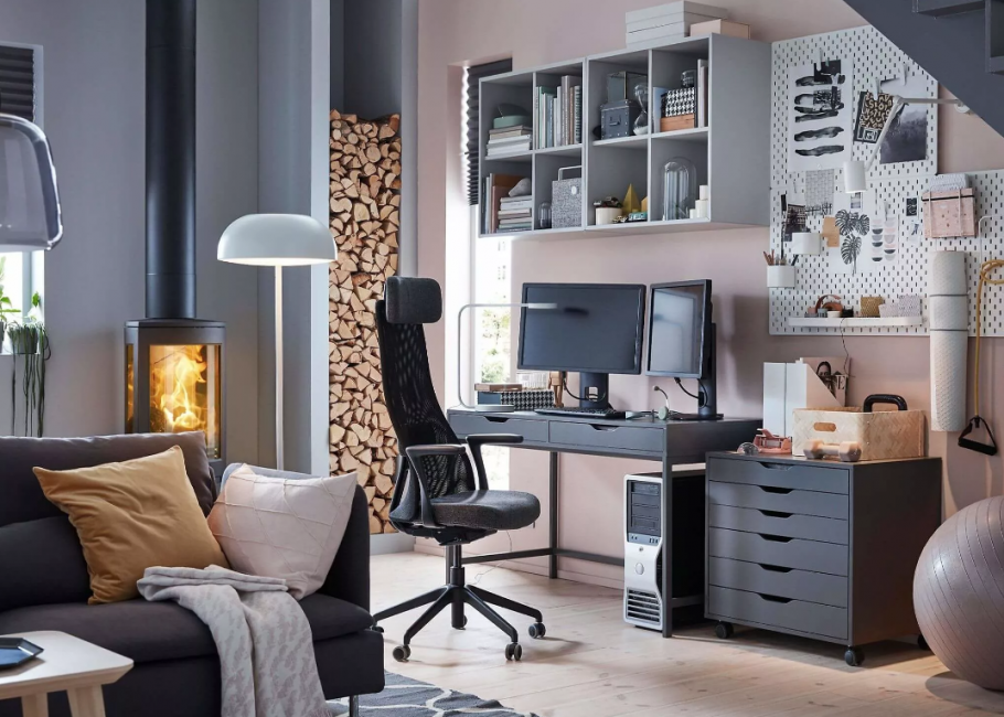 Кабинет икеа в интерьере