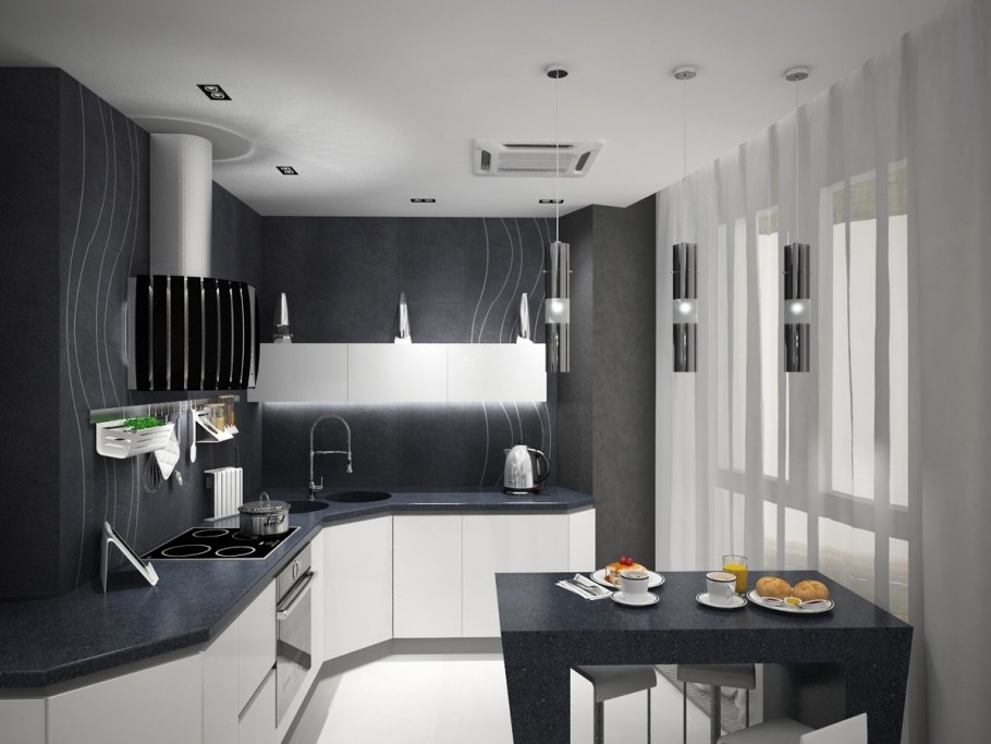 Монохромная кухня