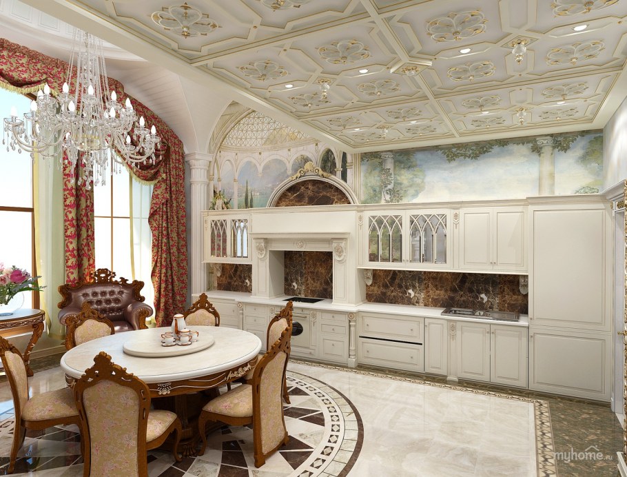 Столовая в стиле классицизм