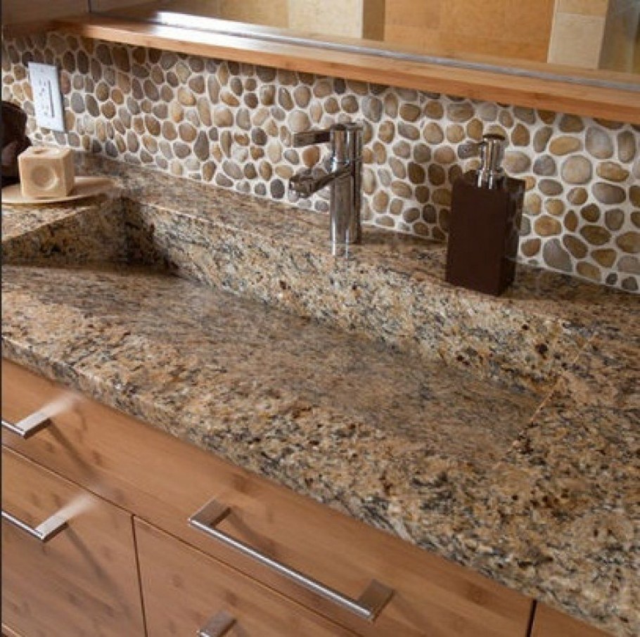 Отделка кухни под камень