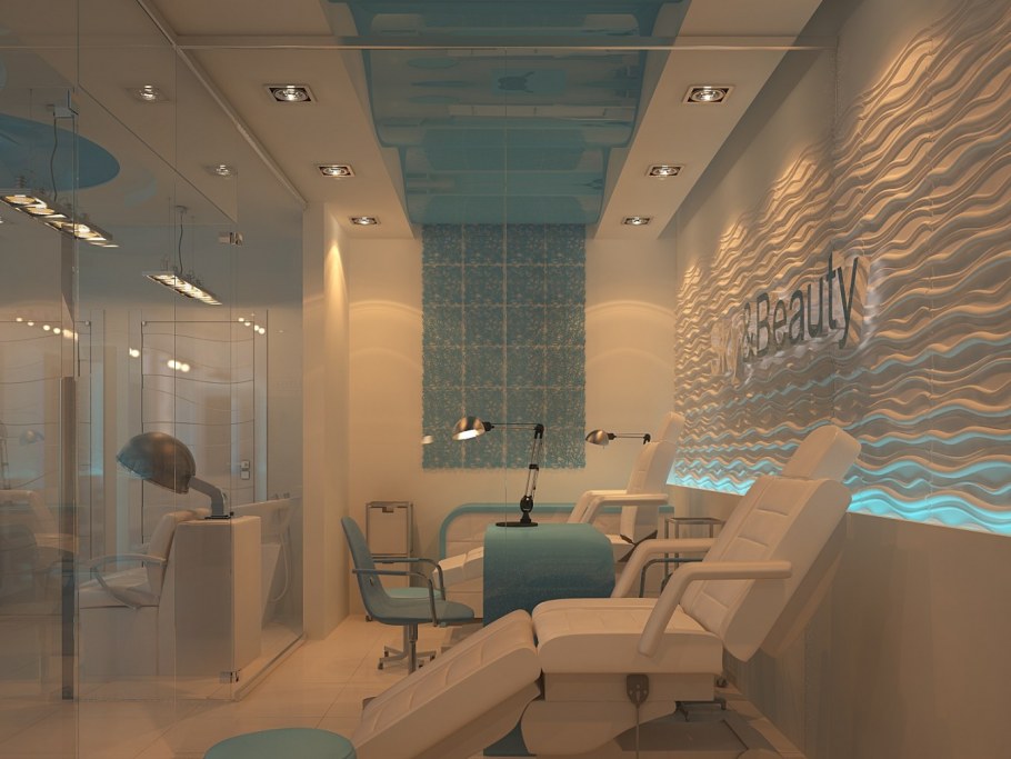 Интерьер салона красоты в стиле лофт