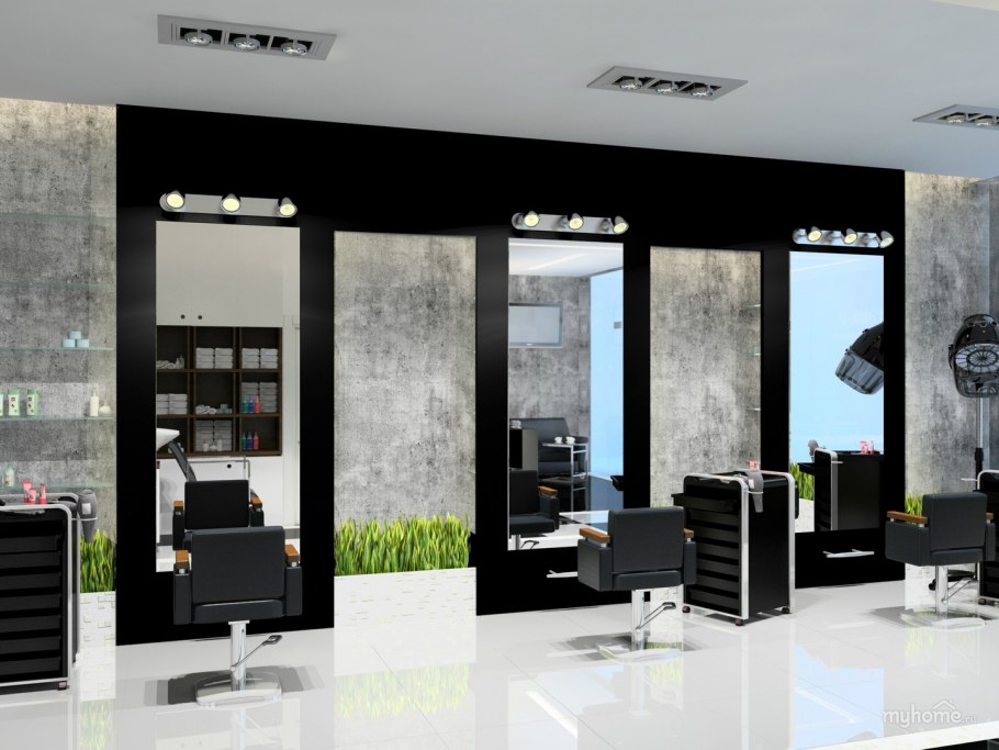 Необычный интерьер парикмахерской