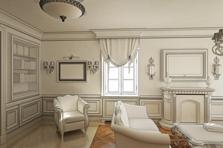 Лепнина на потолке