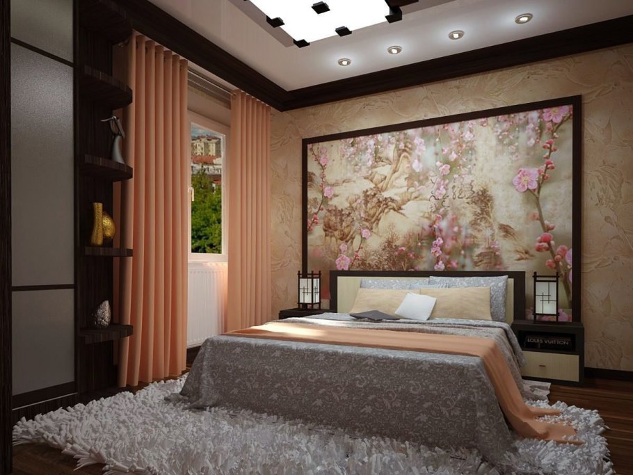 Фотообои в спальню