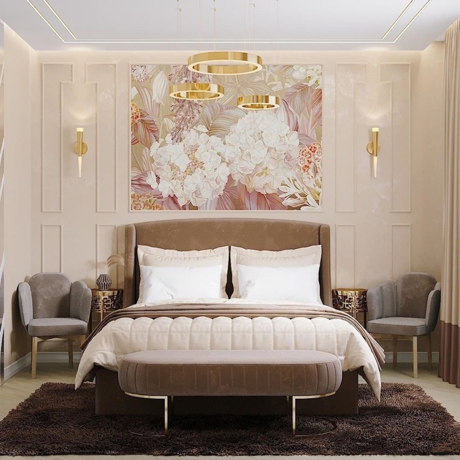 Ангелочки в интерьере спальни