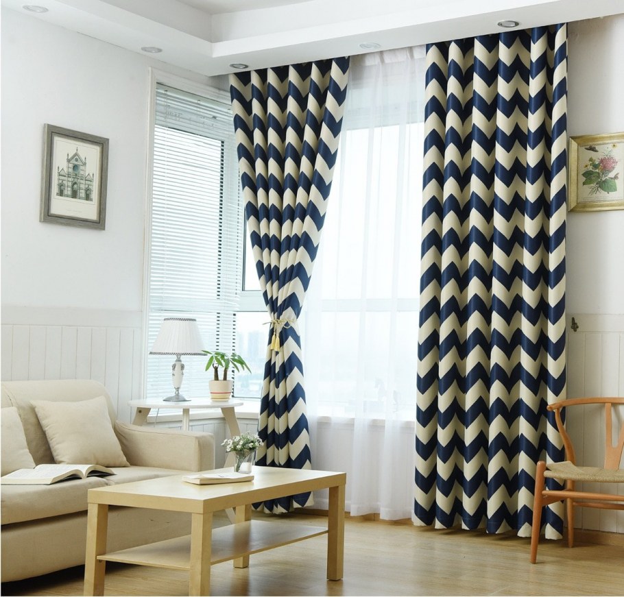 Шторы полосатые горизонтальные