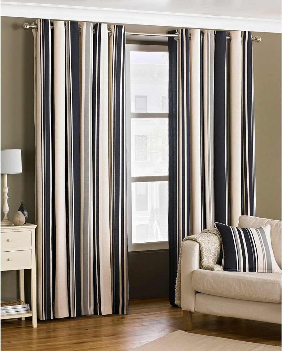 Шторы полосками вертикальные