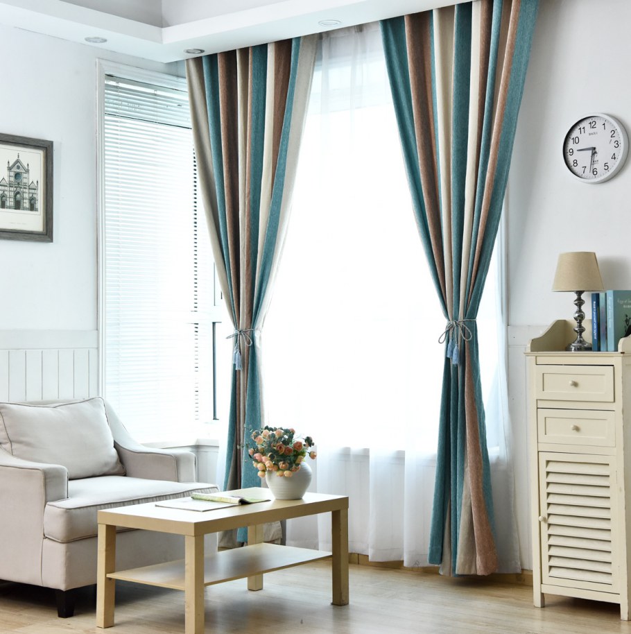 Шторы в горизонтальную полоску