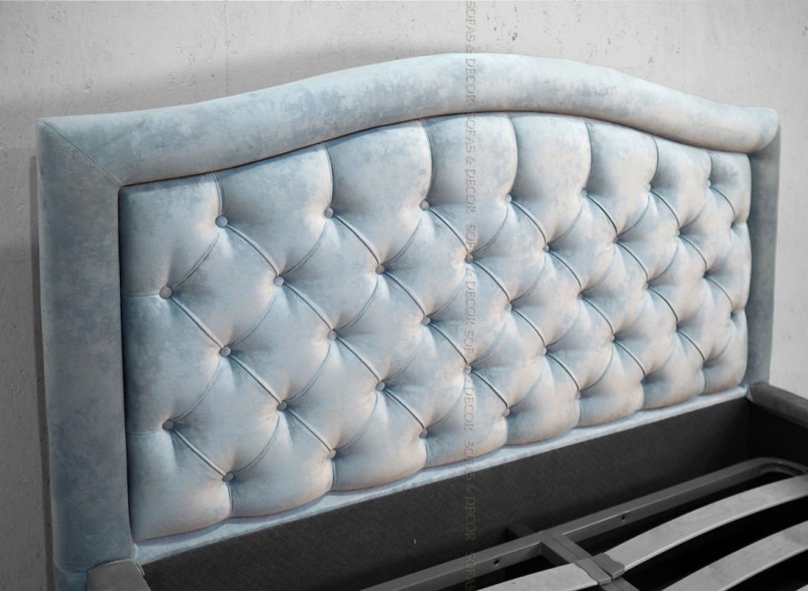 Каретная стяжка кровать с изголовьем