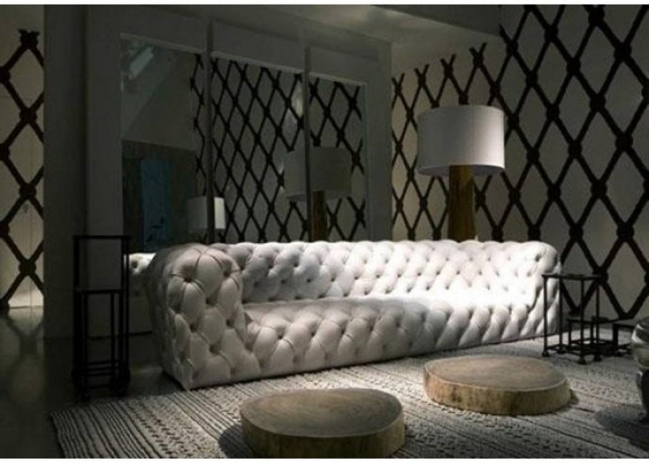 Диван белый Baxter Chester Moon