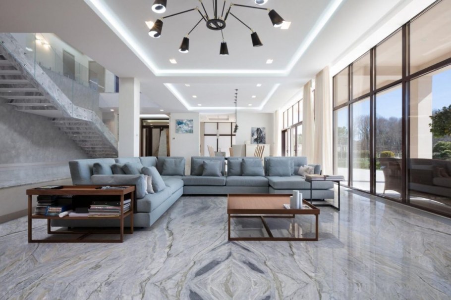 ПВХ-плитка quick Step Livyn Ambient Glue Plus AMGP 40136 мрамор Каррарский белый