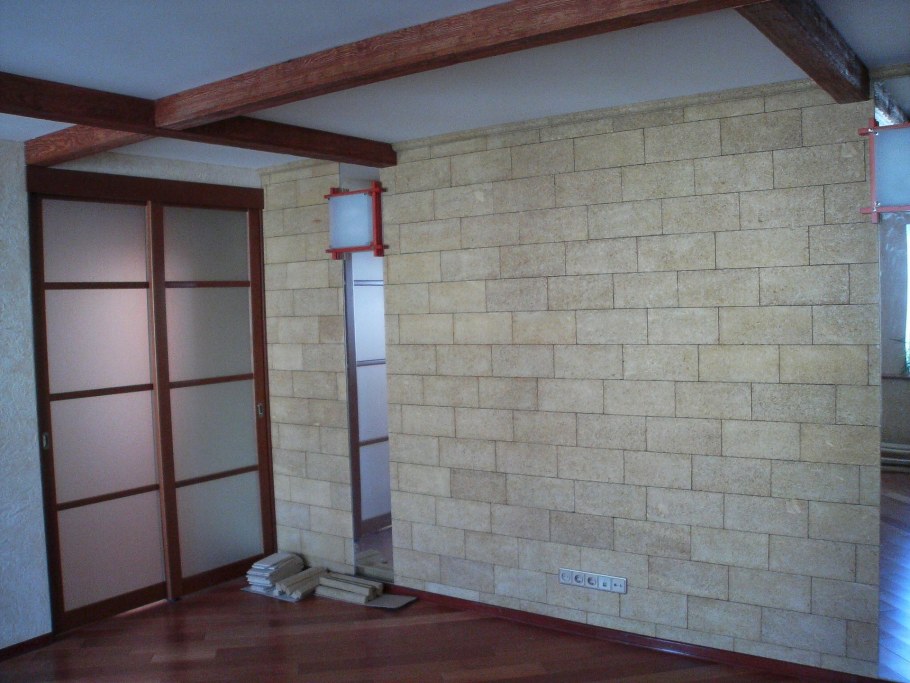 Отделка дома из пеноблоков внутри