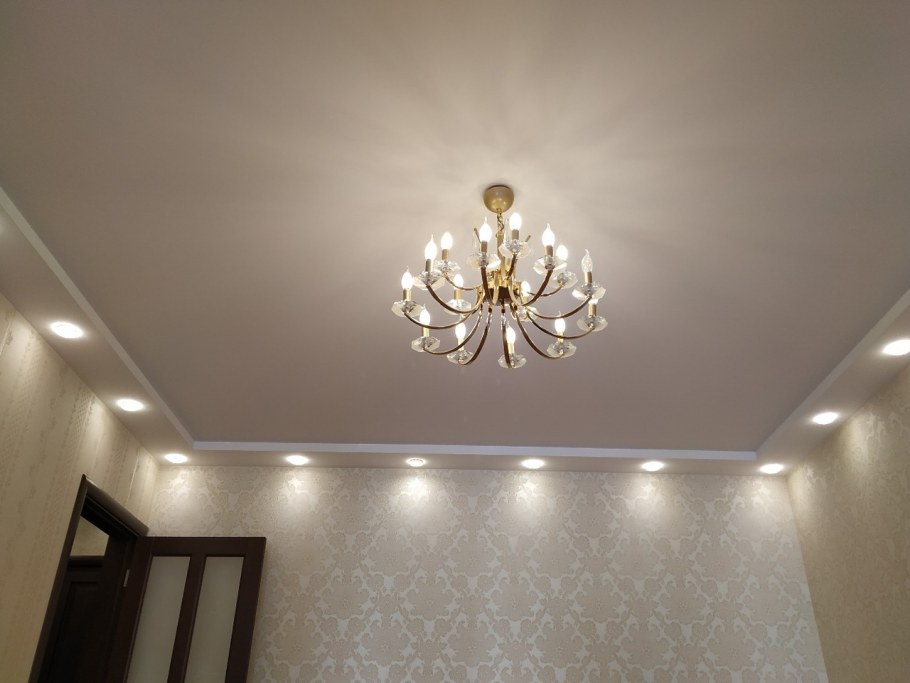 Натяжные потолки одноуровневые матовые