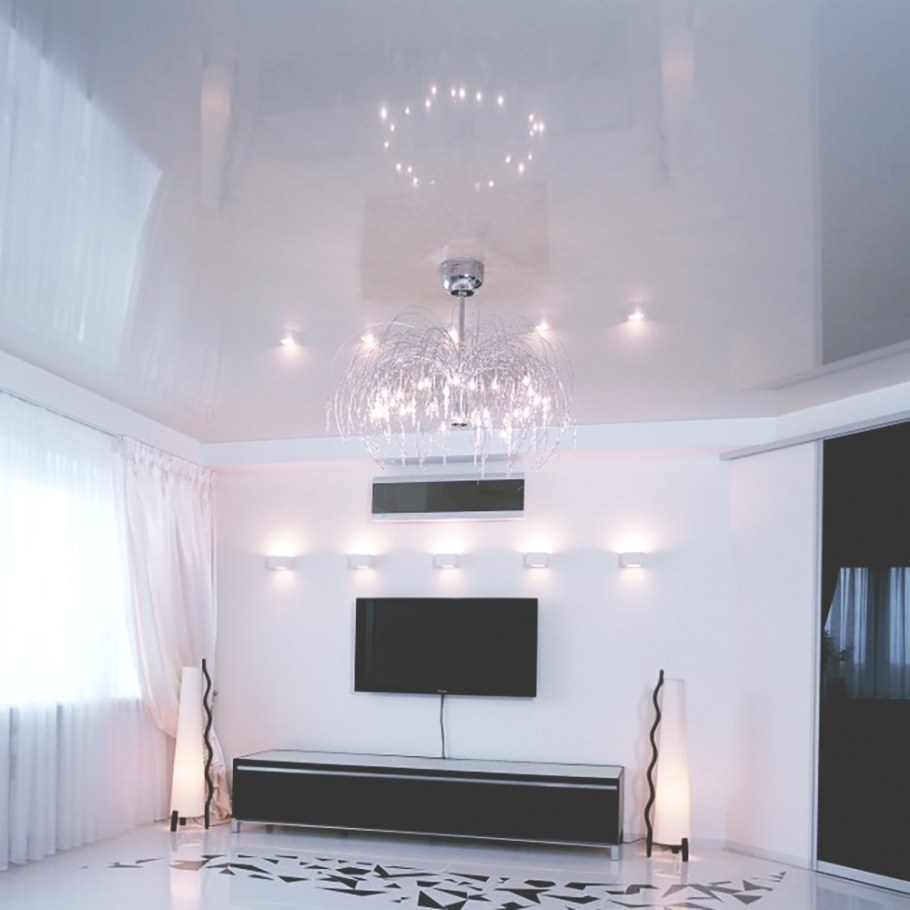 Двухуровневые натяжные потолки