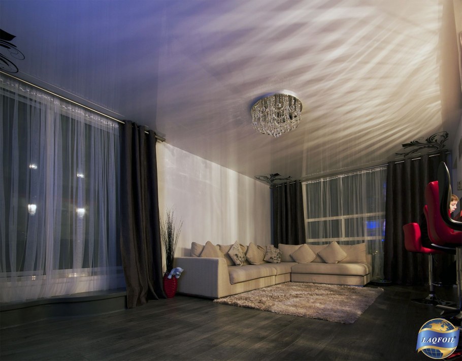 Двухуровневые натяжные потолки с подсветкой