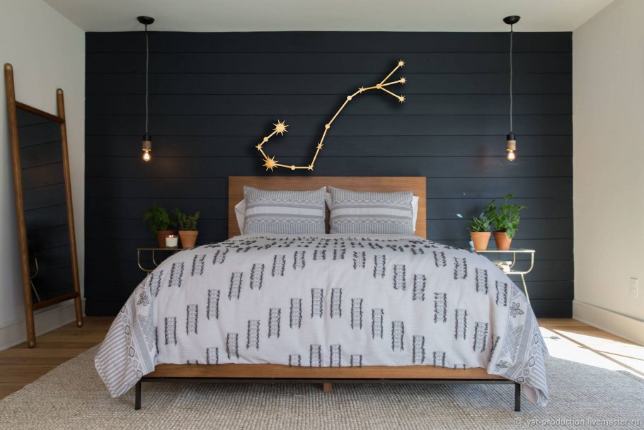 Подвесные светильники в спальне