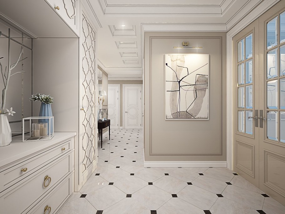 Коридор в пастельных тонах