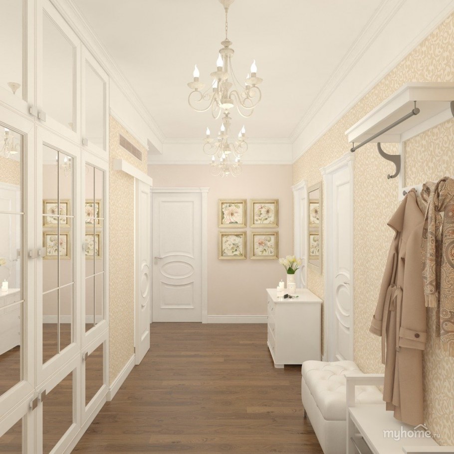 Бежевая прихожая интерьер