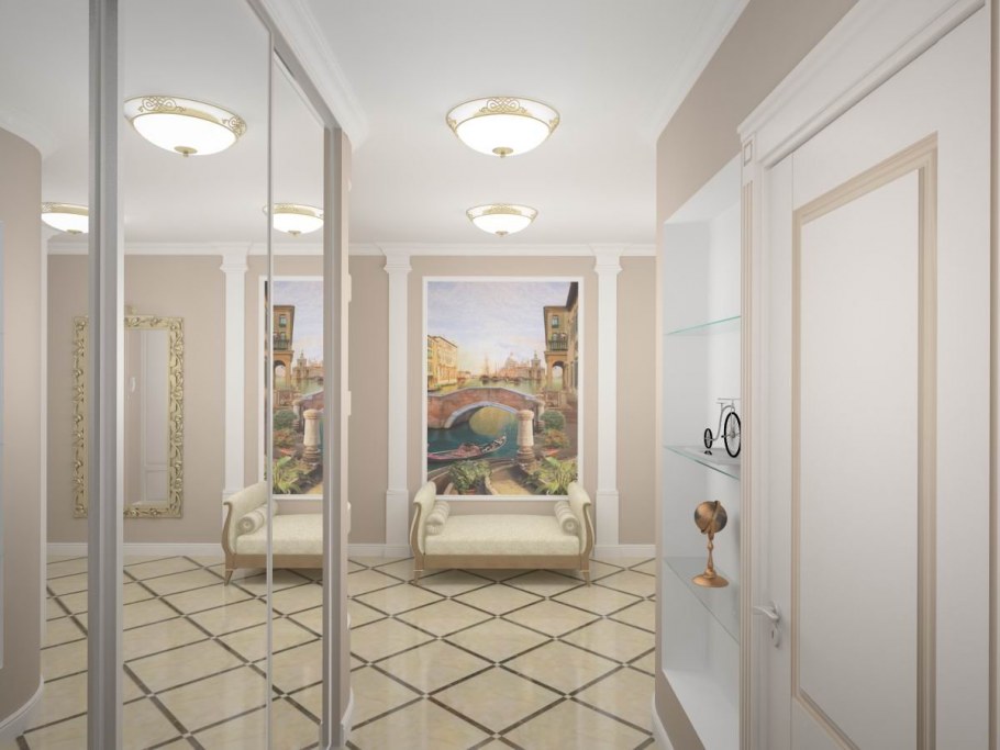 Коридор в пастельных тонах
