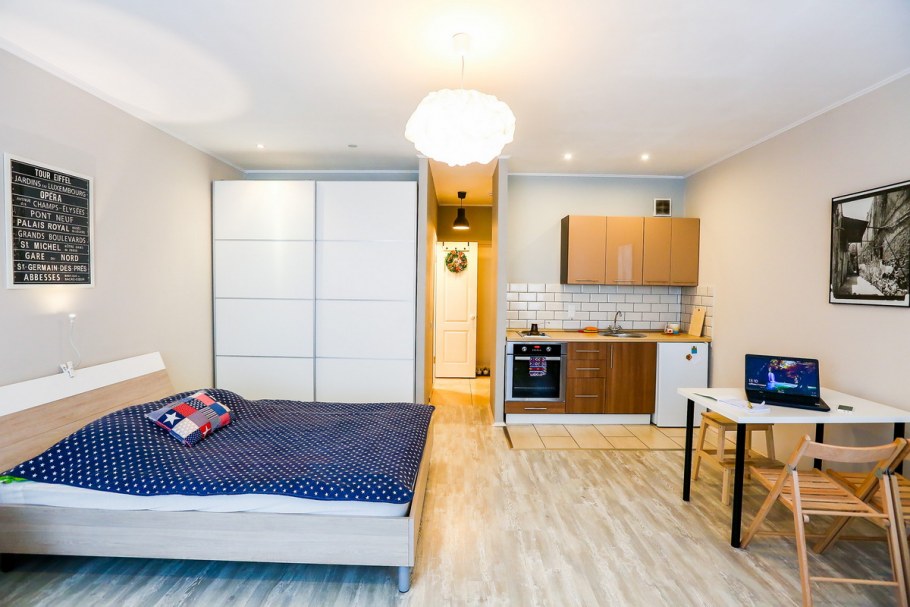 Кухня в студии 25 кв.м