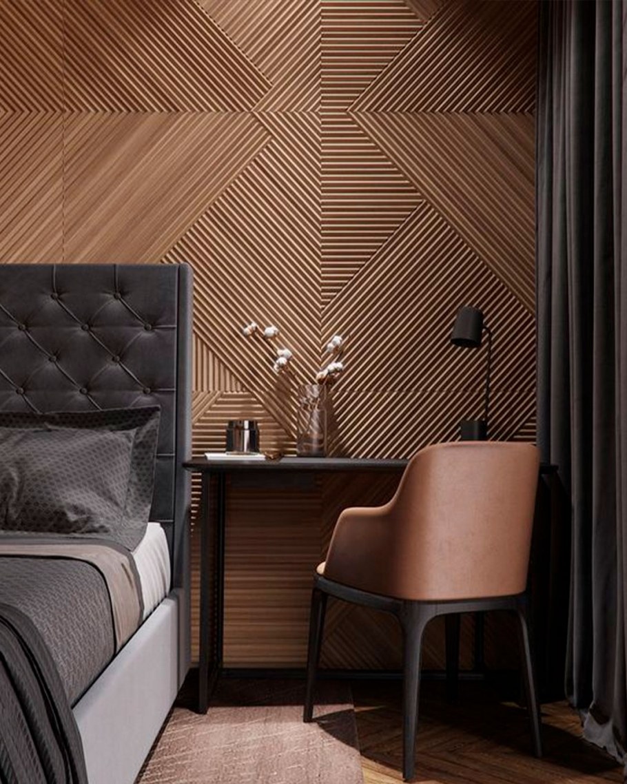 МДФ панели для стен в спальне