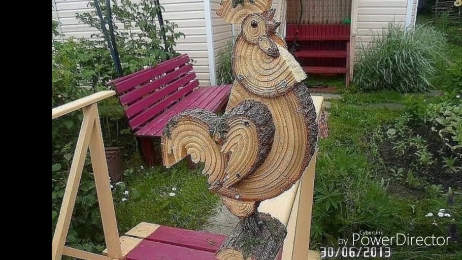 Фигуры из дерева для дачи