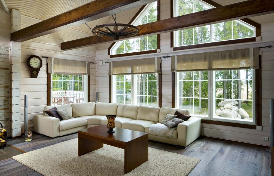 Дом из клееного бруса интерьер второй свет