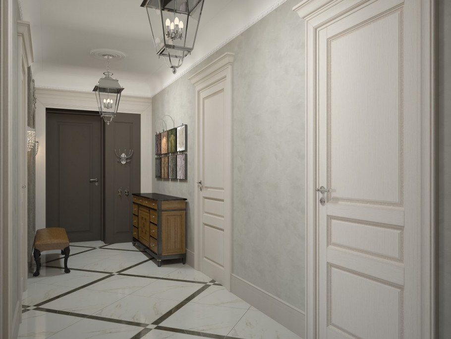 Прихожая в стиле американская классика