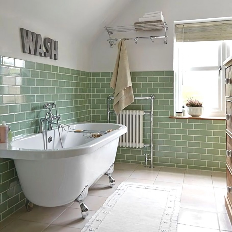 Ванная комната в американском стиле плитка