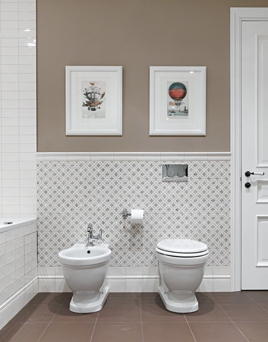 Ванная плитка до середины