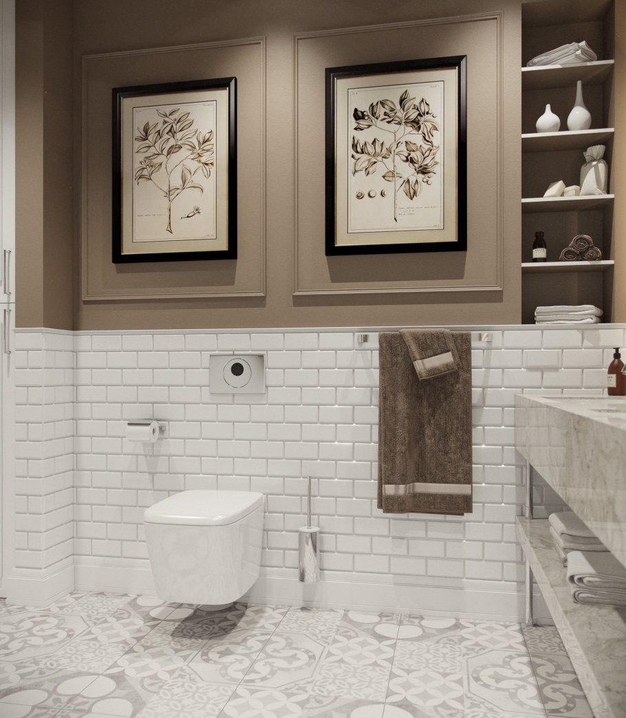 Узкая туалетная комната