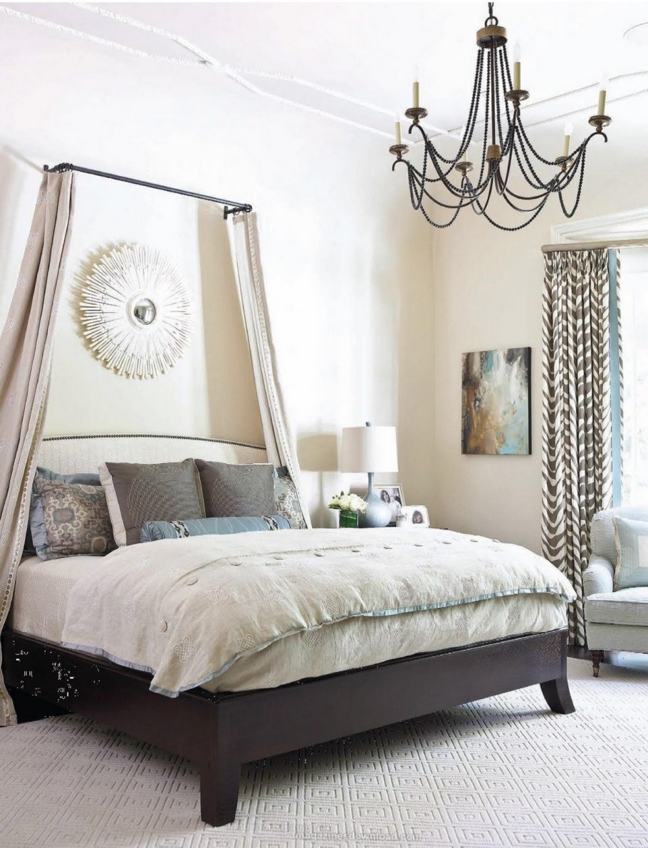 Подвесные светильники в спальне