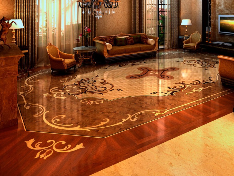 Желтый ламинат в интерьере