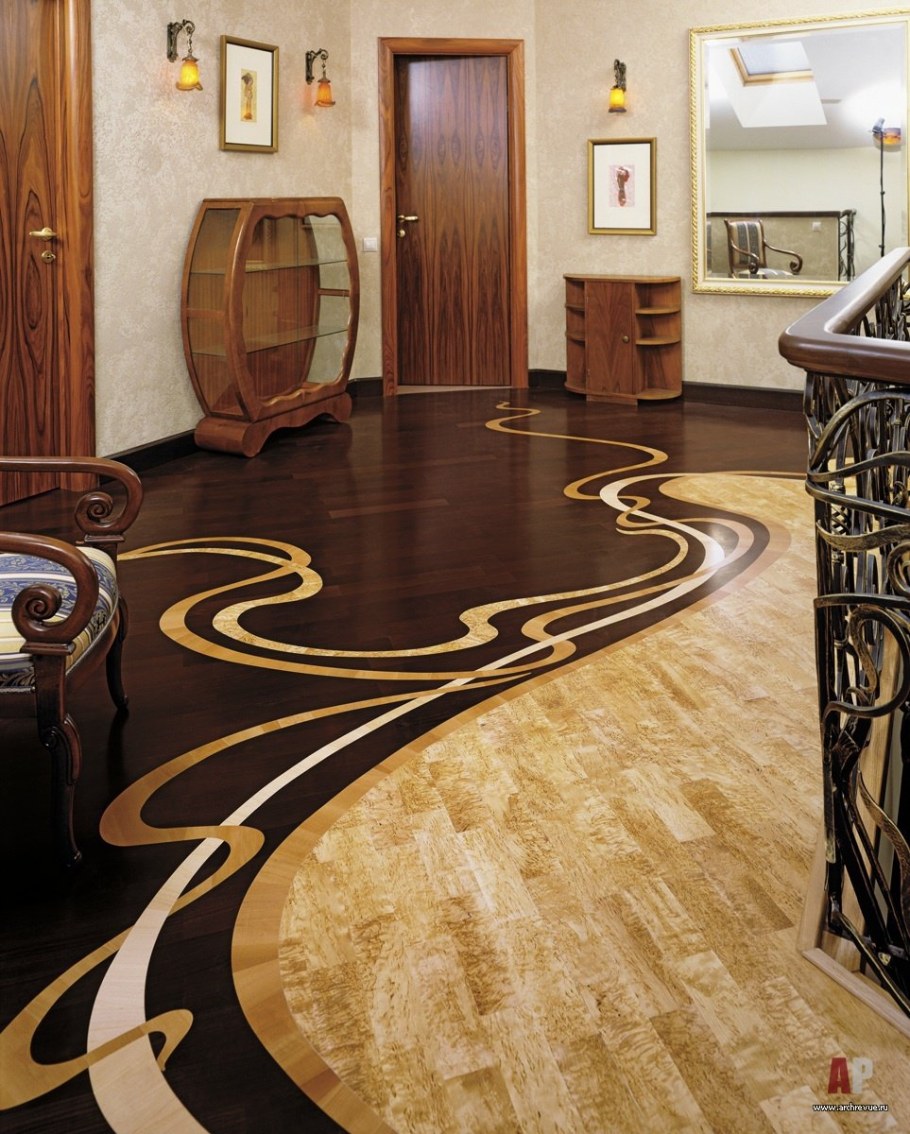 Художественный паркет в интерьере