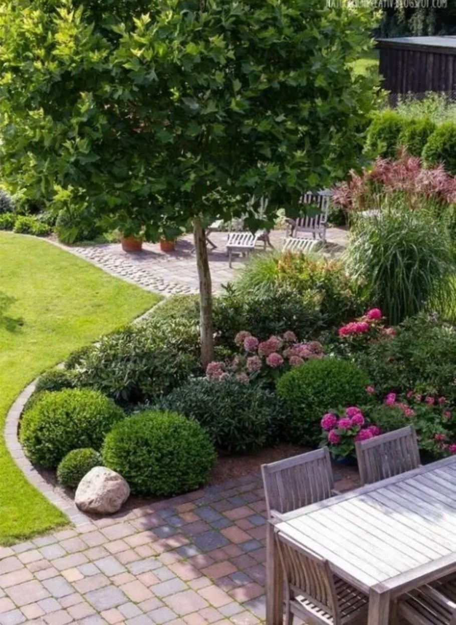 Ландшафт с плодовыми деревьями