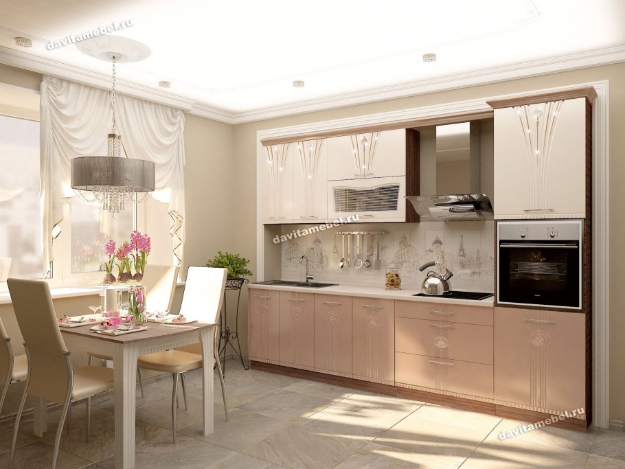 Кухня в кофейном стиле