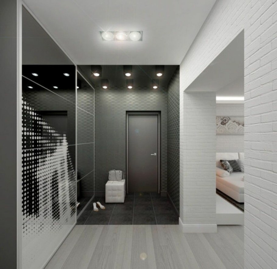 Прихожая в серых тонах