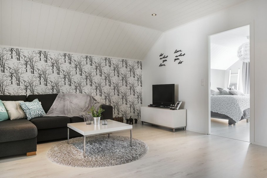 Гостиная в серых тонах