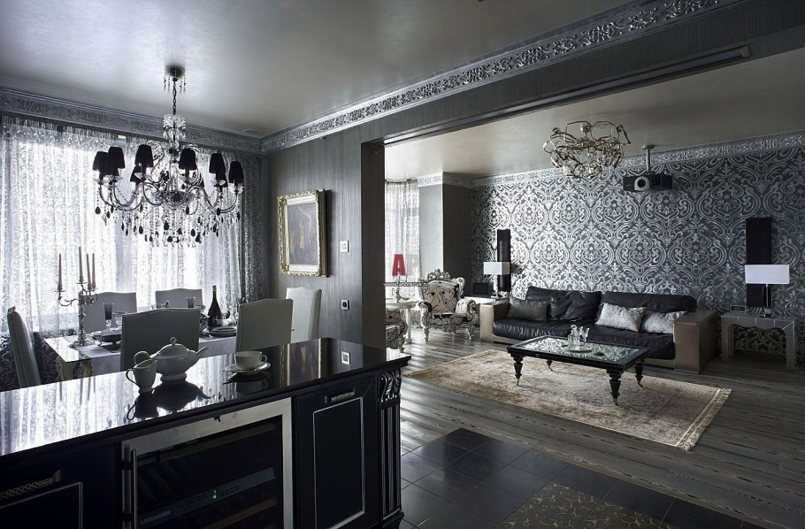 Мозаичная штукатурка в интерьере