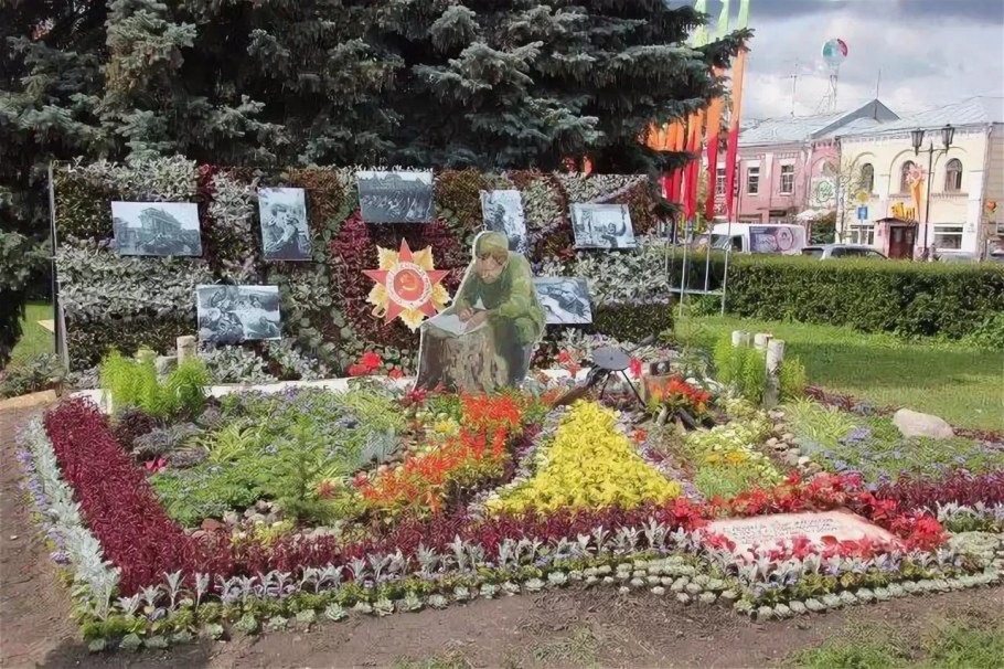 Клумбы в виде геометрических фигур